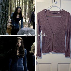 BDG Zip Up Cardigan ASO Elena Gilbert